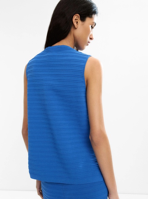 Фото ракурс 2 - Женский синий топ Parfois артикул 232376 RBX SS2025