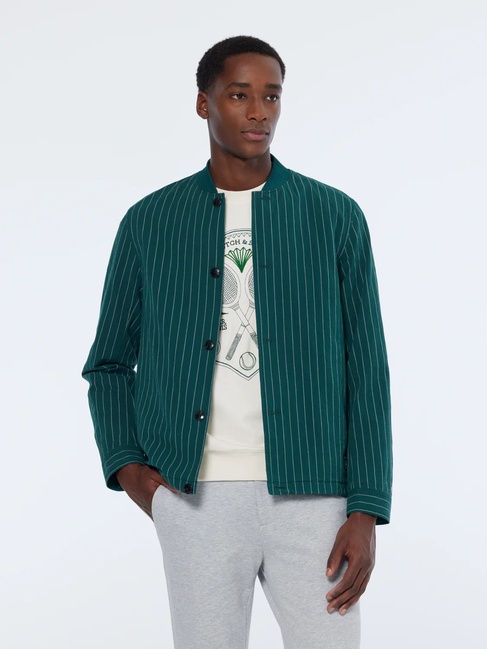 Мужская зеленая куртка SCOTCH & SODA артикул 179815 300 SS2025 Фото ракурс 1 - Мужская зеленая куртка SCOTCH & SODA артикул 179815 300 SS2025