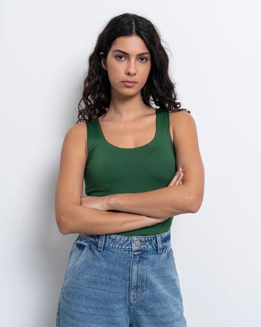 Фото ракурс 4 - Жіночий зелений боді Piazza Italia артикул 50411 Green SS2025