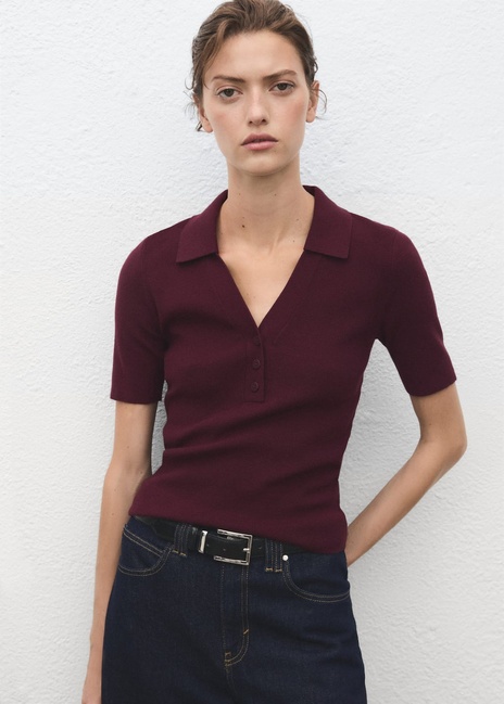 Фото ракурс 1 - Жіночий бордовий джемпер Mango артикул 17065981 77 1 season