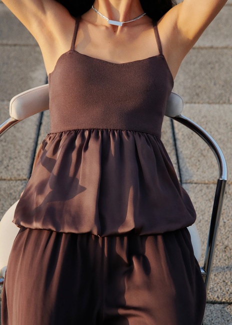 Фото ракурс 1 - Женский коричневый топ Mango артикул 17062926 30 1 season