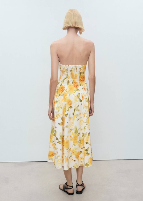 Жіноча жовта сукня Mango артикул 87009083 12 8 season Фото ракурс 2 - Жіноча жовта сукня Mango артикул 87009083 12 8 season