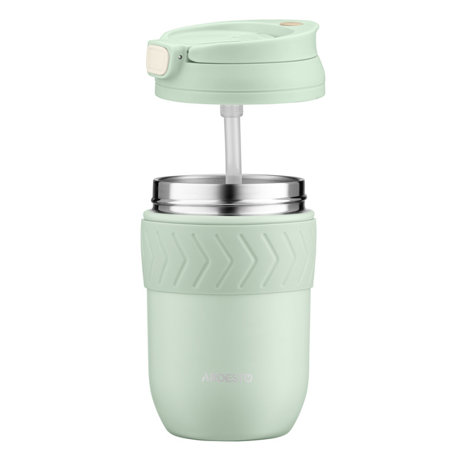 Зеленая термокружка Ardesto артикул AR2640GC No color FW2025 Фото ракурс 2 - Зеленая термокружка Ardesto артикул AR2640GC No color FW2025