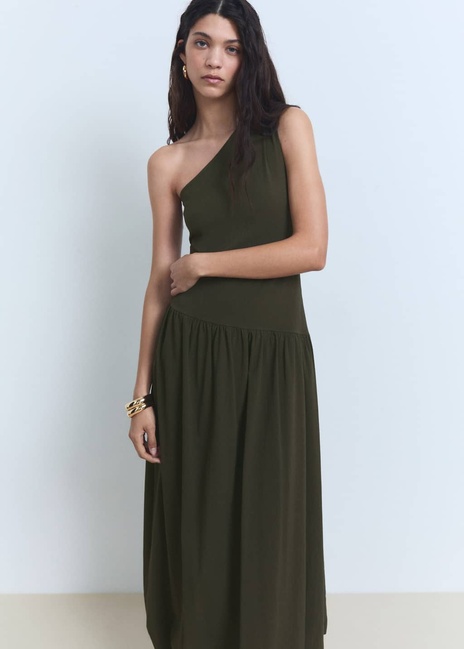 Жіноча хакі сукня Mango артикул 87049212 37 8 season Фото ракурс 1 - Жіноча хакі сукня Mango артикул 87049212 37 8 season