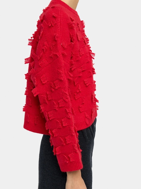 Женский красный свитер Parfois артикул 240925 _RD FW2025 Фото ракурс 2 - Женский красный свитер Parfois артикул 240925 _RD FW2025