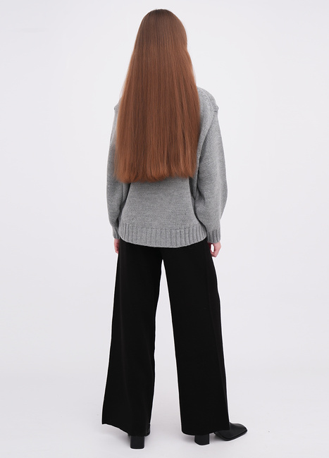 Фото ракурс 2 - Жіночі чорні штани EQUILIBRI артикул W365 002 001 Black FW2025