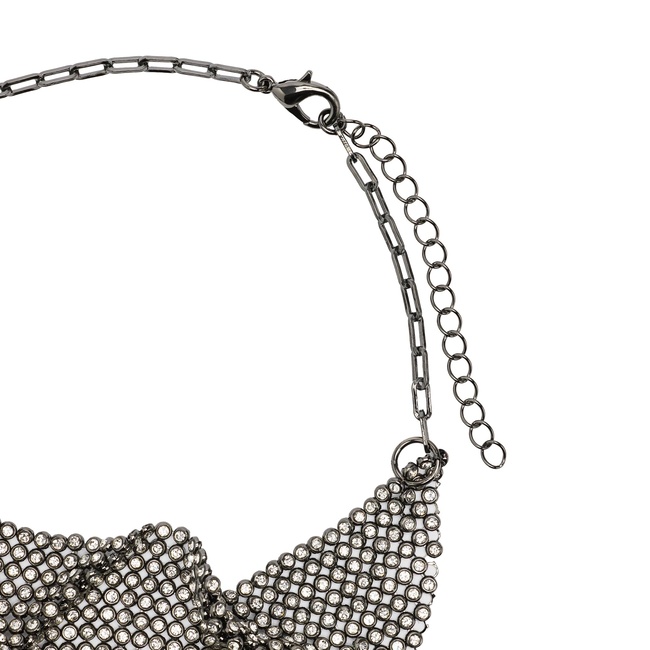 Фото ракурс 3 - Женское серебряное ожерелье Parfois артикул 242703 _BK FW2025