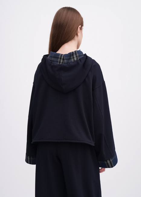 Фото ракурс 2 - Женская синяя олимпийка EQUILIBRI артикул NW291005 100 NAVY BLUE FW2025