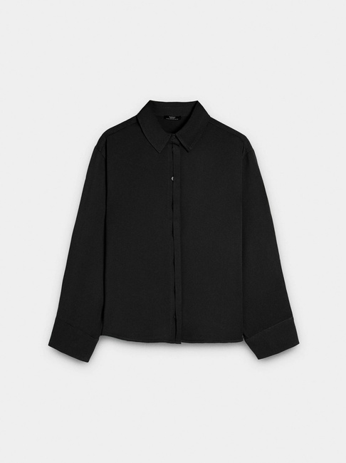 Фото ракурс 4 - Жіноча чорна блузка Parfois артикул 231039 _BK FW2025