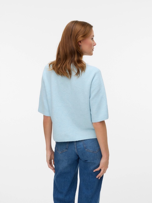 Женский голубой джемпер Vero Moda артикул 10325934 ICE WATER FW2025 Фото ракурс 2 - Женский голубой джемпер Vero Moda артикул 10325934 ICE WATER FW2025