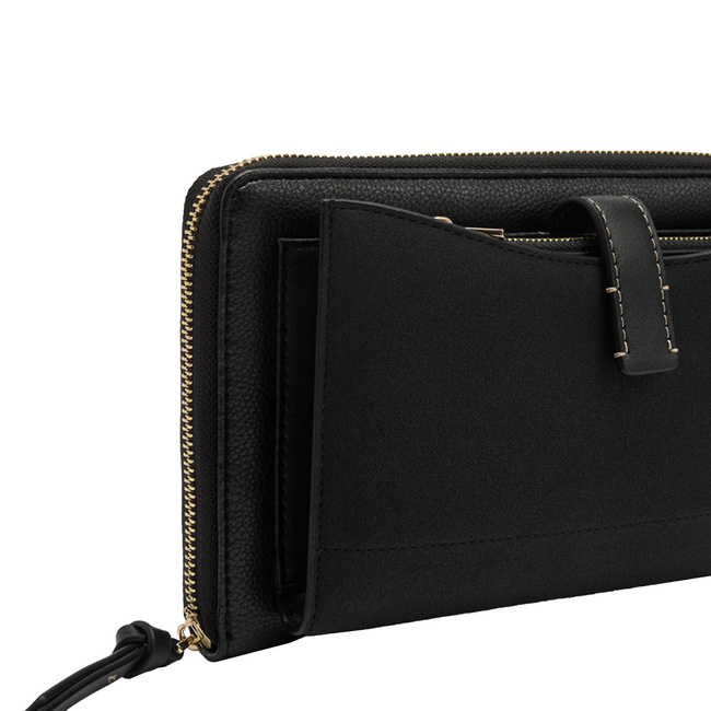 Женский черный кошелёк Parfois артикул 237170 _BK FW2025 Фото ракурс 3 - Женский черный кошелёк Parfois артикул 237170 _BK FW2025