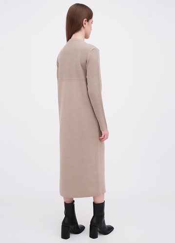 Фото ракурс 2 - Жіноча бежева сукня EQUILIBRI артикул W352 018 001 Beige FW2025