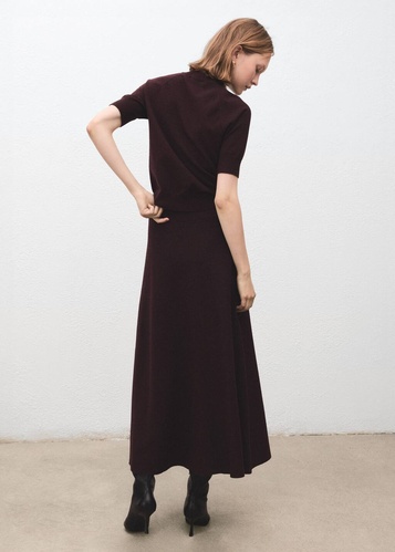 Фото ракурс 2 - Женская бордовая юбка Mango артикул 17087779 77 1 season