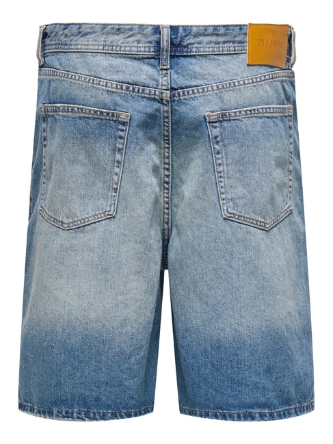 Чоловічі сині шорти ONLY & SONS артикул 22029085 Medium Blue Denim SS2025 Фото ракурс 4 - Чоловічі сині шорти ONLY & SONS артикул 22029085 Medium Blue Denim SS2025