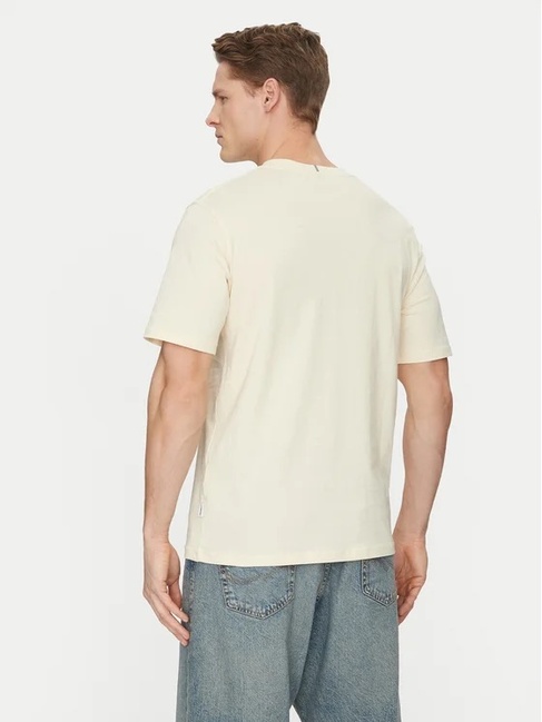 Фото ракурс 2 - Мужская белая футболка Jack & Jones артикул 12278266 antique white SS2025