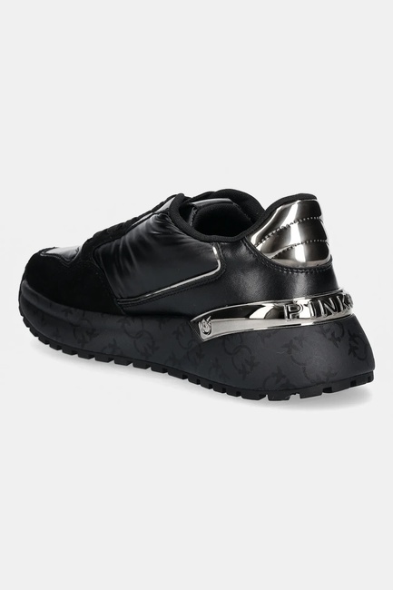 Фото ракурс 3 - Женские черные кроссовки Pinko артикул SS0055-P106 Z99 FW2025