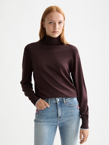 Фото ракурс 1 - Женский коричневый свитер SCOTCH & SODA артикул U9B00825T U290 FW2025