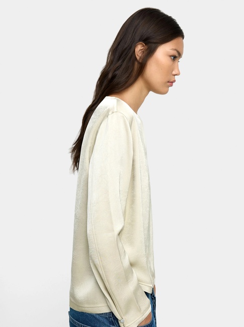 Фото ракурс 4 - Жіноча молочна блузка Parfois артикул 240969 _EC FW2025