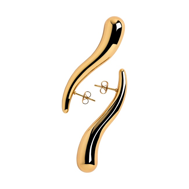 Фото ракурс 3 - Жіночі золоті сережки Parfois артикул 228387 _GD SS2025