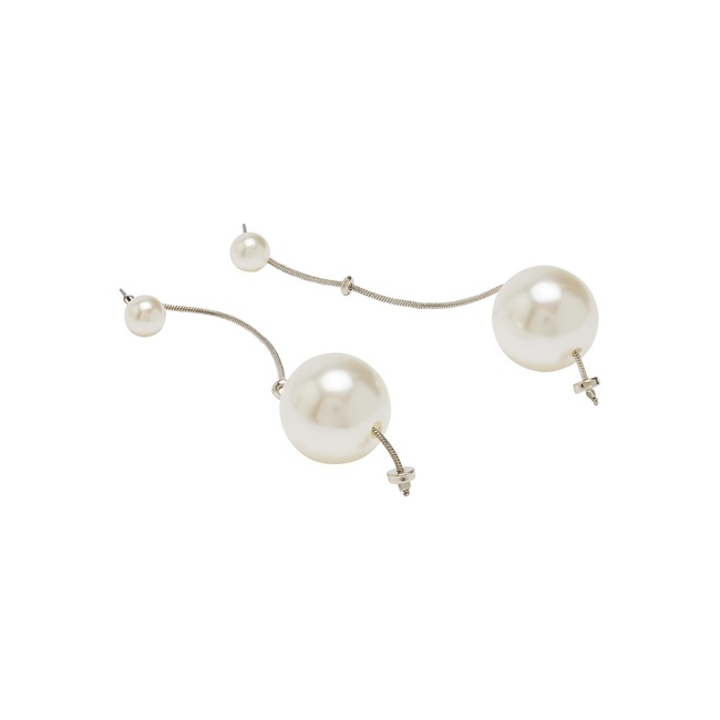 Женские белые серьги Parfois артикул 239364 _SV FW2025 Фото ракурс 2 - Женские белые серьги Parfois артикул 239364 _SV FW2025