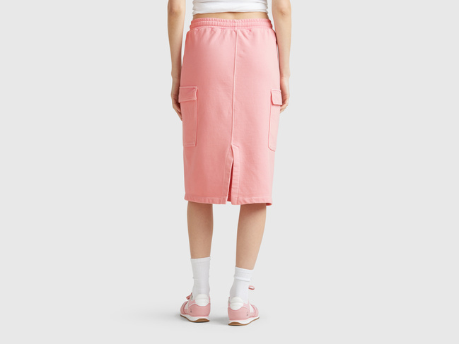 Жіноча рожева спiдниця Benetton артикул 39BLD000E 9E0 25P Фото ракурс 2 - Жіноча рожева спiдниця Benetton артикул 39BLD000E 9E0 25P