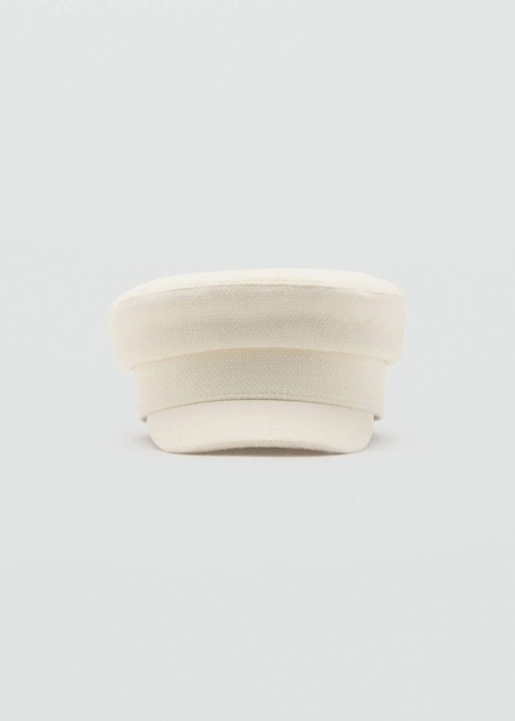 Жіноча молочна кепка Mango артикул 27091199 05 2 season Фото ракурс 1 - Жіноча молочна кепка Mango артикул 27091199 05 2 season