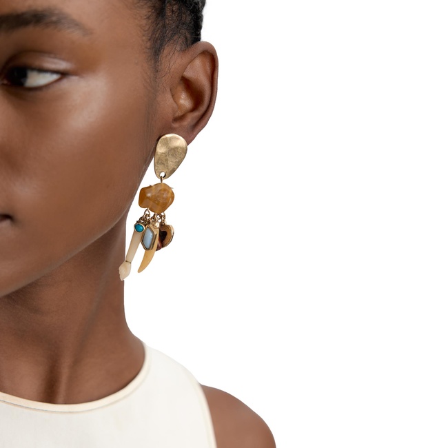 Жіночі золоті сережки Parfois артикул 238743 _HM FW2025 Фото ракурс 3 - Жіночі золоті сережки Parfois артикул 238743 _HM FW2025