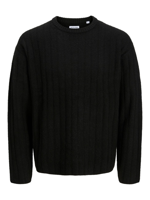 Фото ракурс 3 - Чоловічий чорний светр Jack & Jones артикул 12278903 Black FW2025