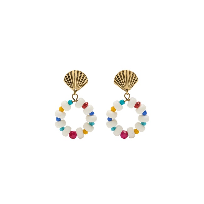 Жіночі білі сережки Parfois артикул 234793 _BM FW2025 Фото ракурс 1 - Жіночі білі сережки Parfois артикул 234793 _BM FW2025