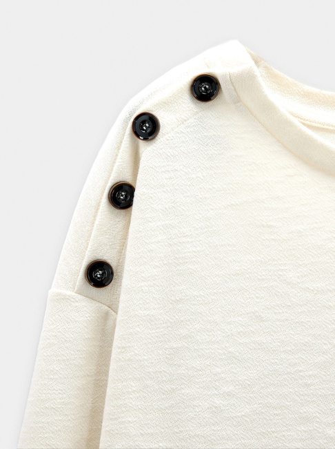 Фото ракурс 5 - Жіночий молочний джемпер Parfois артикул 239200 _OW FW2025