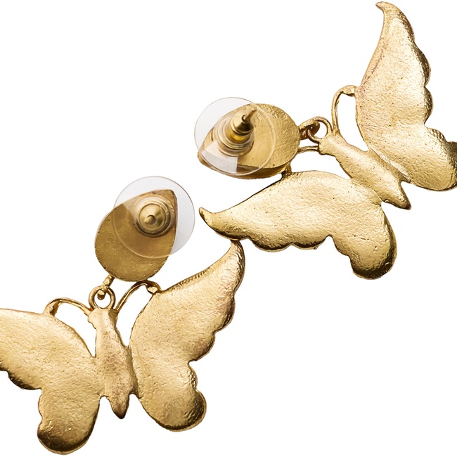 Жіночі зелено-золоті сережки Parfois артикул 235204 _GN FW2025 Фото ракурс 3 - Жіночі зелено-золоті сережки Parfois артикул 235204 _GN FW2025