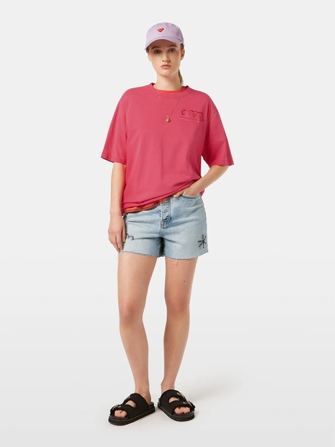 Фото ракурс 3 - Женские синие шорты SCOTCH & SODA артикул UFJ00575N V434 SS2025