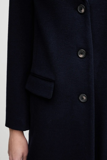 Женское синее пальто Benetton артикул 2V0PDN062 700 25A Фото ракурс 3 - Женское синее пальто Benetton артикул 2V0PDN062 700 25A