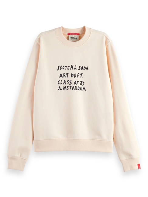 Фото ракурс 4 - Женский бежевый свитшот SCOTCH & SODA артикул U9E00801T U137 FW2025