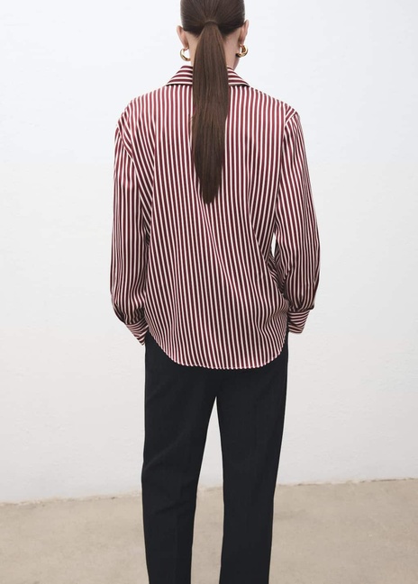 Фото ракурс 2 - Жіноча бордова сорочка Mango артикул 17087805 76 1 season