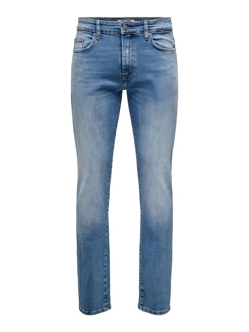 Фото ракурс 3 - Чоловічі блакитні джинси ONLY & SONS  артикул 22028264 Light Medium Blue Denim FW2024