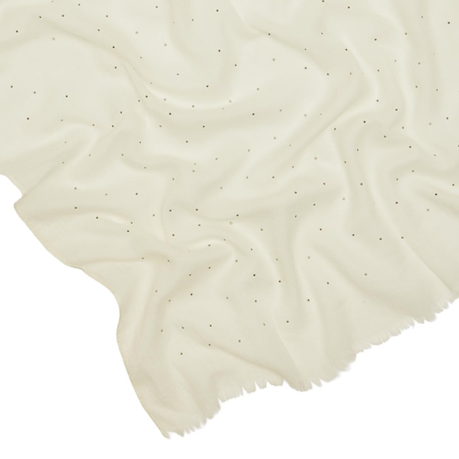 Женский молочный шарф Parfois артикул 241384 _EC FW2025 Фото ракурс 3 - Женский молочный шарф Parfois артикул 241384 _EC FW2025