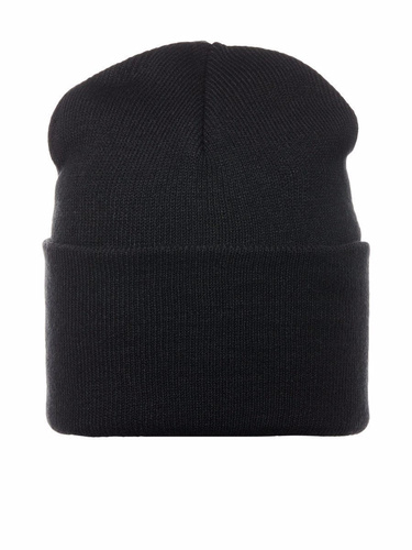 Фото ракурс 2 - Чоловіча чорна шапка Jack & Jones артикул 12150627 Black FW2025