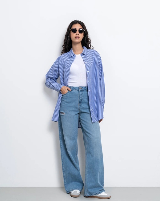 Жіночі сині джинси Piazza Italia артикул 32823 Denim FW2025 Фото ракурс 3 - Жіночі сині джинси Piazza Italia артикул 32823 Denim FW2025