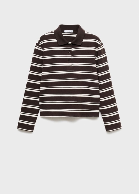 Жіночий коричневий лонгслів Mango артикул 17095805 30 1 season Фото ракурс 3 - Жіночий коричневий лонгслів Mango артикул 17095805 30 1 season