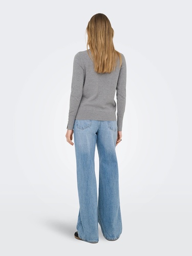 Фото ракурс 2 - Жіночий сірий джемпер Only артикул 15312026 Medium Grey Melange FW2025