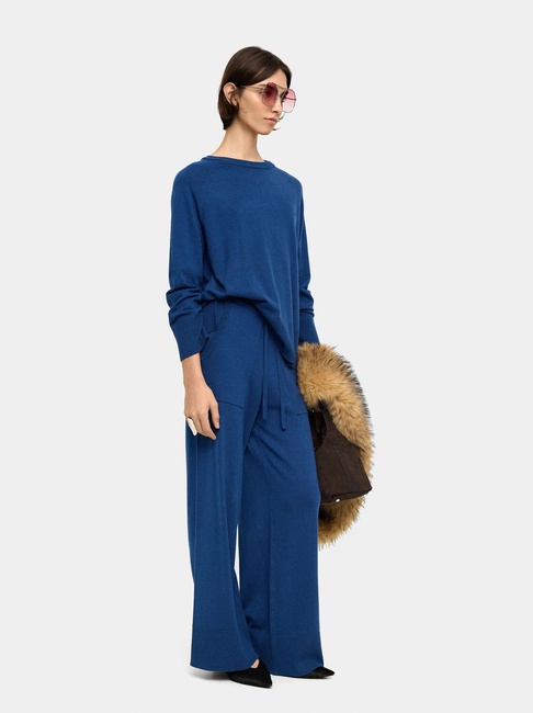 Женские синие штаны Parfois артикул 227692 _BL FW2025 Фото ракурс 3 - Женские синие штаны Parfois артикул 227692 _BL FW2025