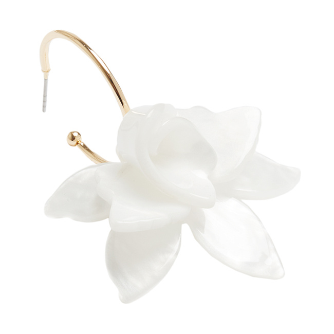 Женские белые серьги Parfois артикул 195269 _WT FW2025 Фото ракурс 2 - Женские белые серьги Parfois артикул 195269 _WT FW2025