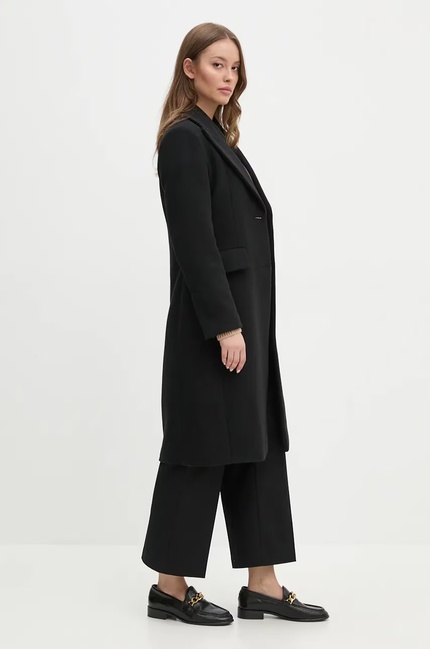 Фото ракурс 3 - Жіноче чорнe пальто Sisley артикул 2JJYLN04Z 700 25A
