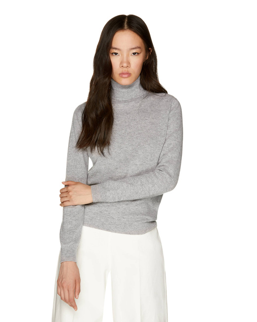 Фото ракурс 1 - Женская серая водолазка Benetton артикул 1002D2348 501 25A