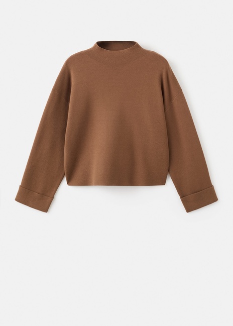Жіночий коричневий джемпер Mango артикул 17068639 17 1 season Фото ракурс 3 - Жіночий коричневий джемпер Mango артикул 17068639 17 1 season