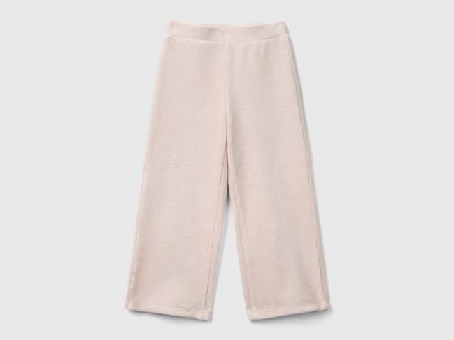 Бежевые штаны для девочек Benetton артикул 4DZBGF01E.P 3V5 24I Фото ракурс 2 - Бежевые штаны для девочек Benetton артикул 4DZBGF01E.P 3V5 24I