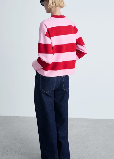 Фото ракурс 2 - Женский красно-розовый джемпер Mango артикул 87024079 70 8 season