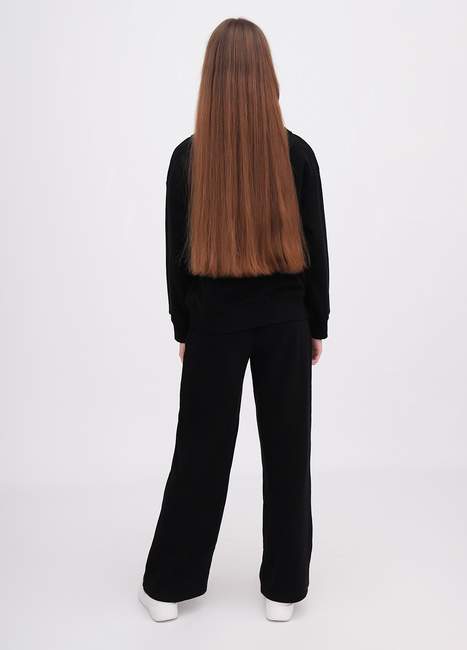 Женские черные штаны EQUILIBRI артикул W491 076 200 Black FW2025 Фото ракурс 2 - Женские черные штаны EQUILIBRI артикул W491 076 200 Black FW2025