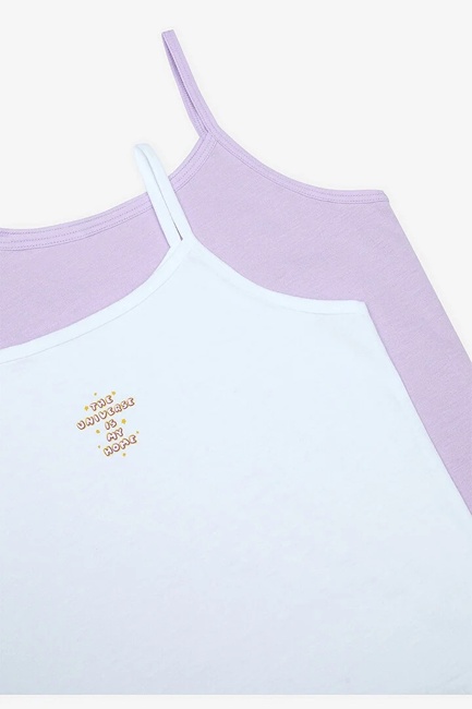 Біло-фіолетова майка для дівчаток Penti артикул PLZHPITR25IY MIX 25SS Фото ракурс 4 - Біло-фіолетова майка для дівчаток Penti артикул PLZHPITR25IY MIX 25SS